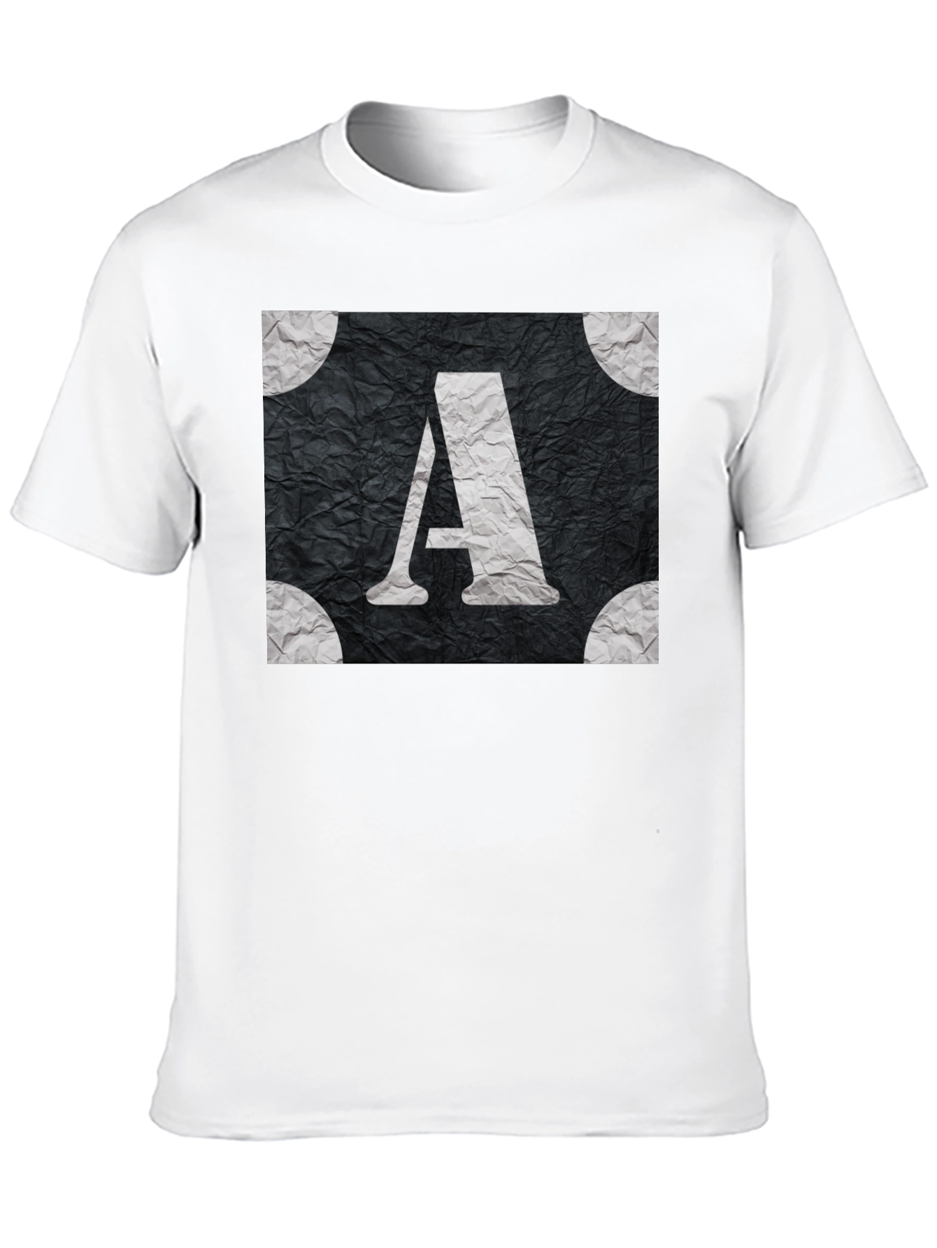 Monogram A Graphic Tee - Stylish Black T-Shirt