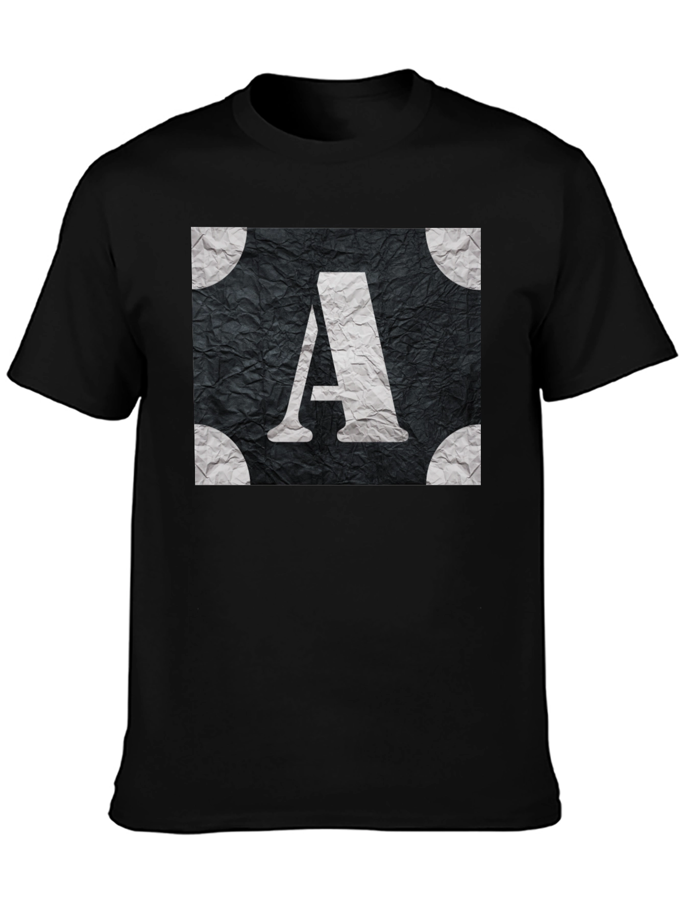 Monogram A Graphic Tee - Stylish Black T-Shirt