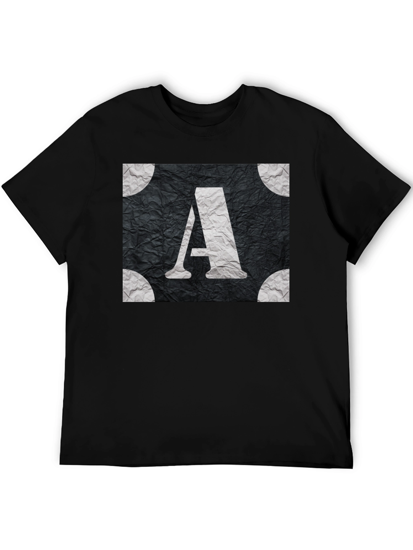 Monogram A Graphic Tee - Stylish Black T-Shirt