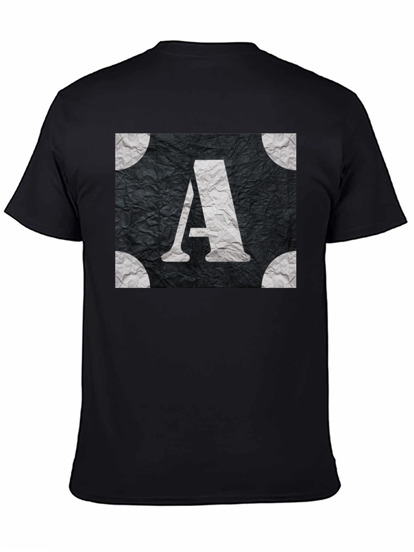 Monogram A Graphic Tee - Stylish Black T-Shirt