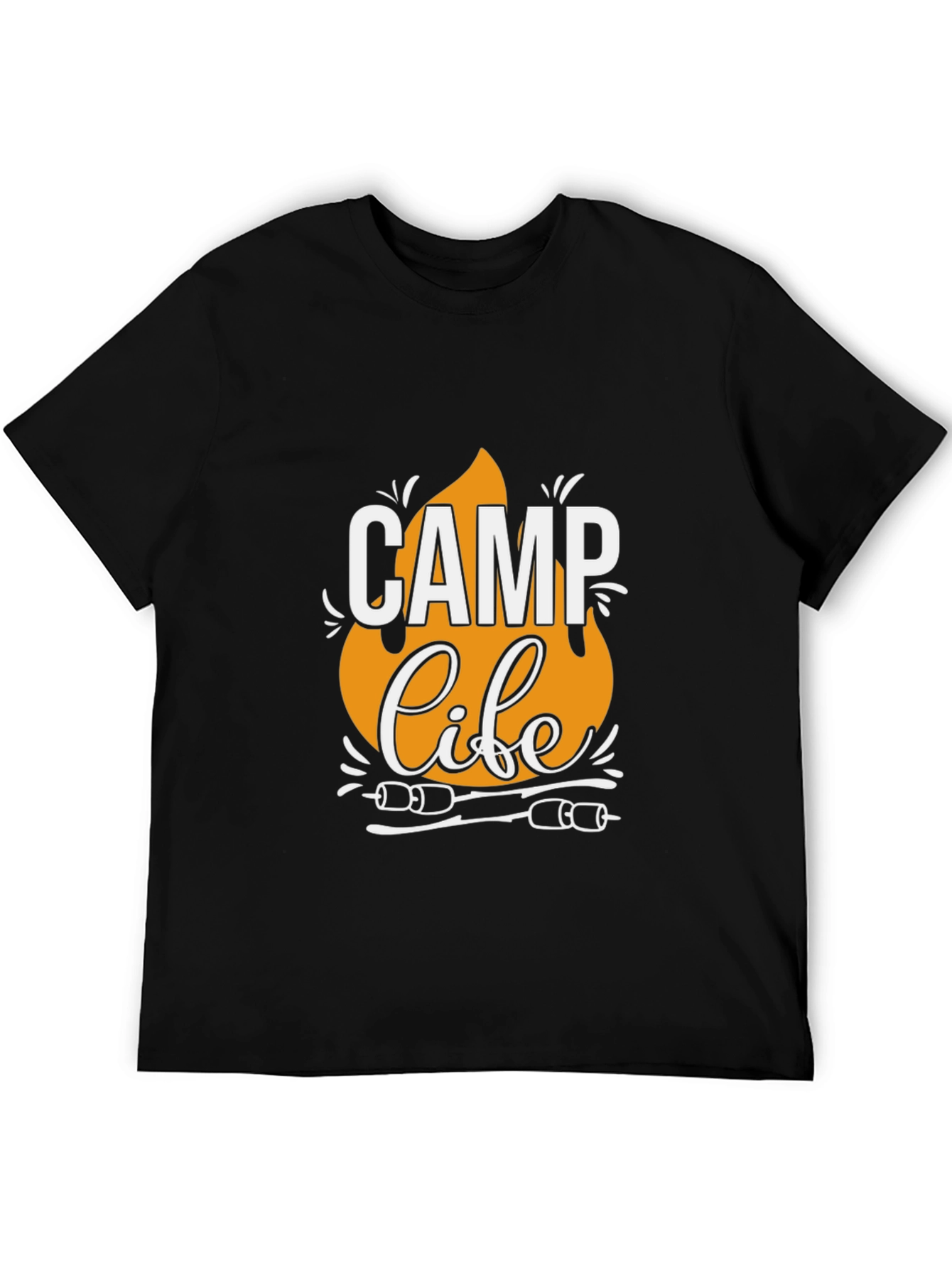 Camp Life T-Shirt - Black Camping Tee