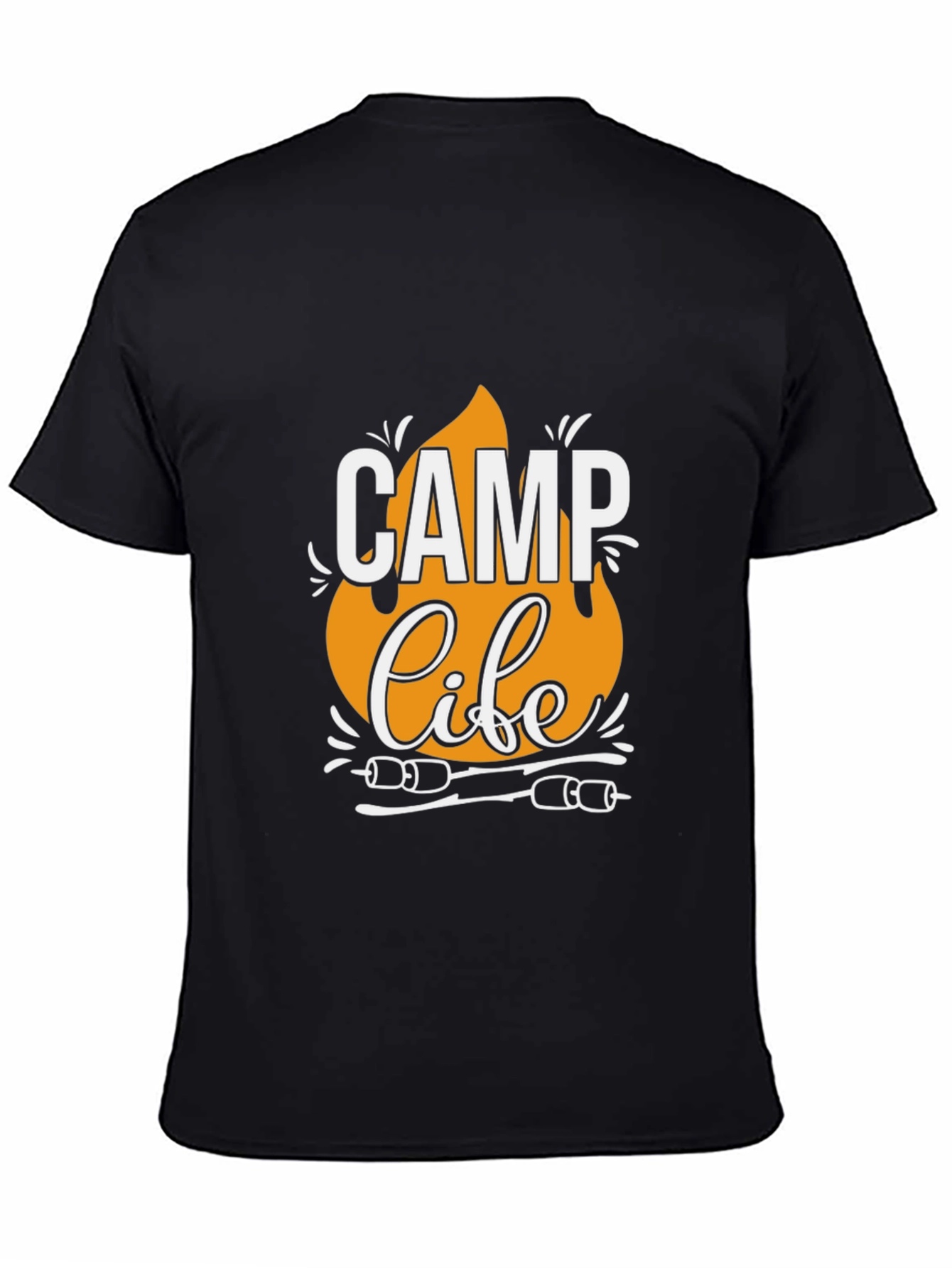 Camp Life T-Shirt - Black Camping Tee