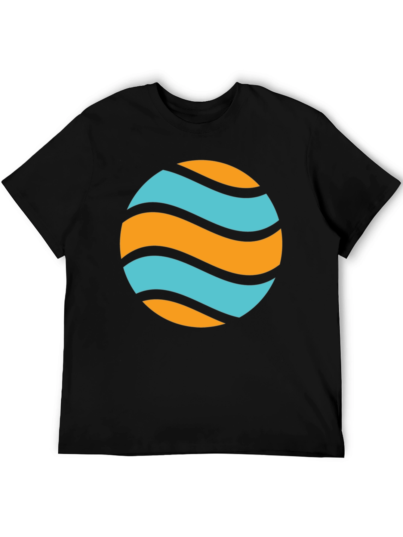Wavy Orb Graphic Tee - Casual Style