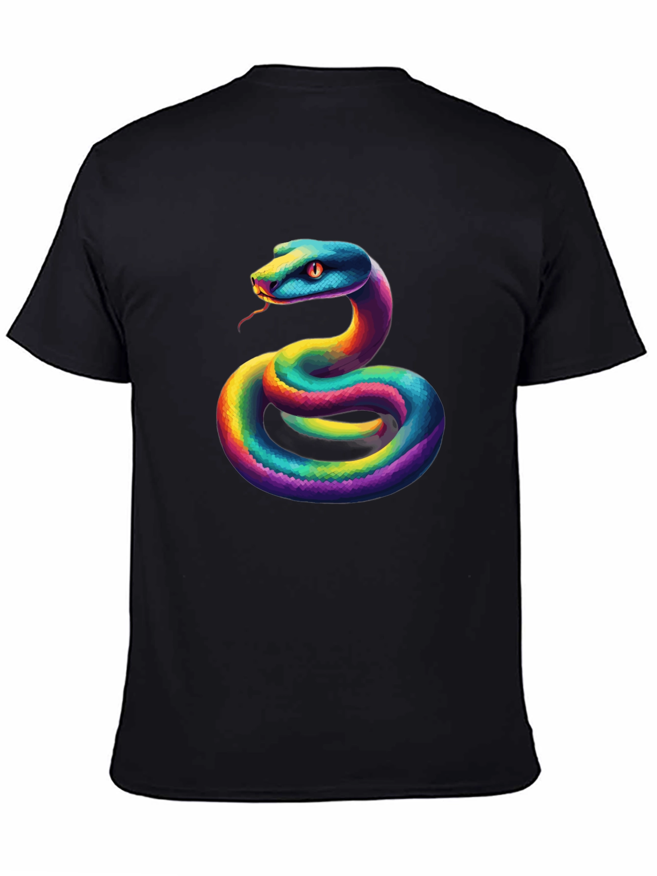 Rainbow Snake Graphic Tee - Unique Mens T-Shirt