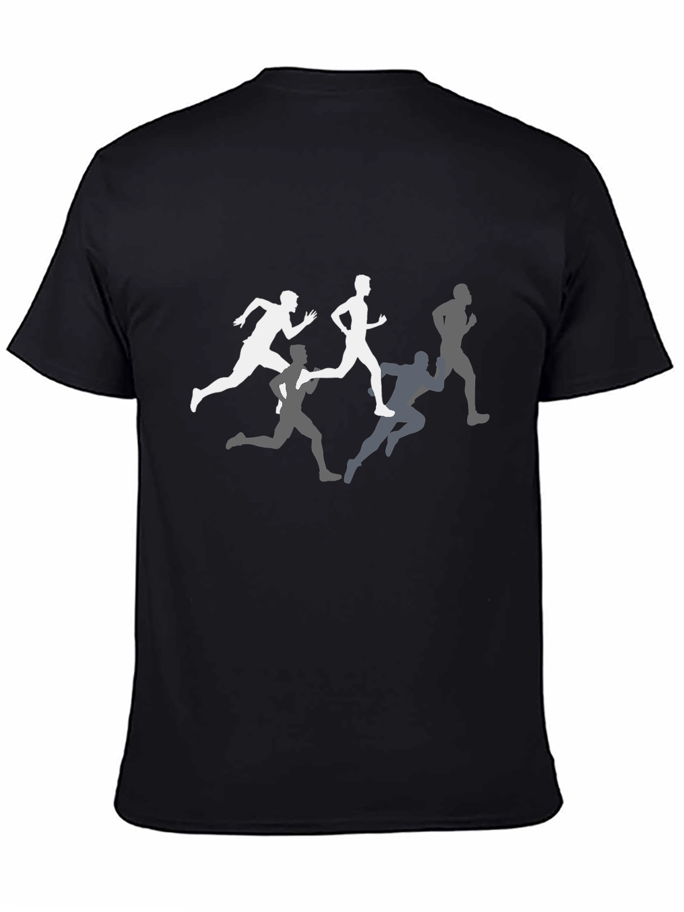 Runners Graphic Tee - Black Crew Neck Shirt