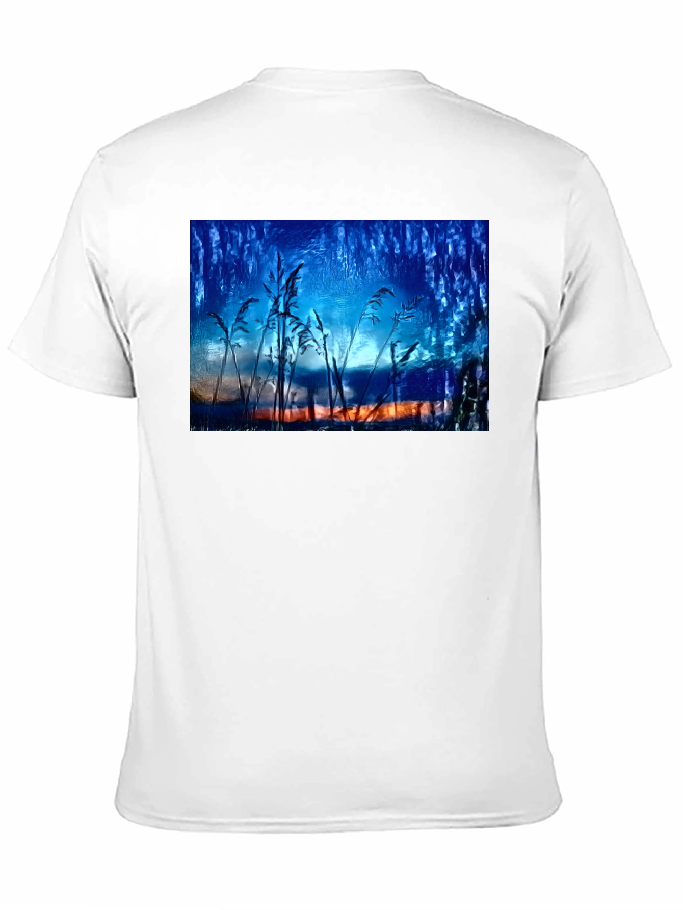 Nature Art T-Shirt - Blue Sunset Design
