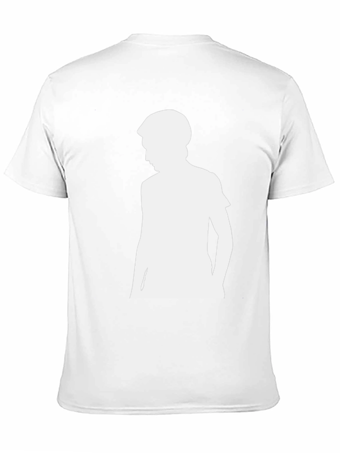 Black T-Shirt with White Silhouette Design