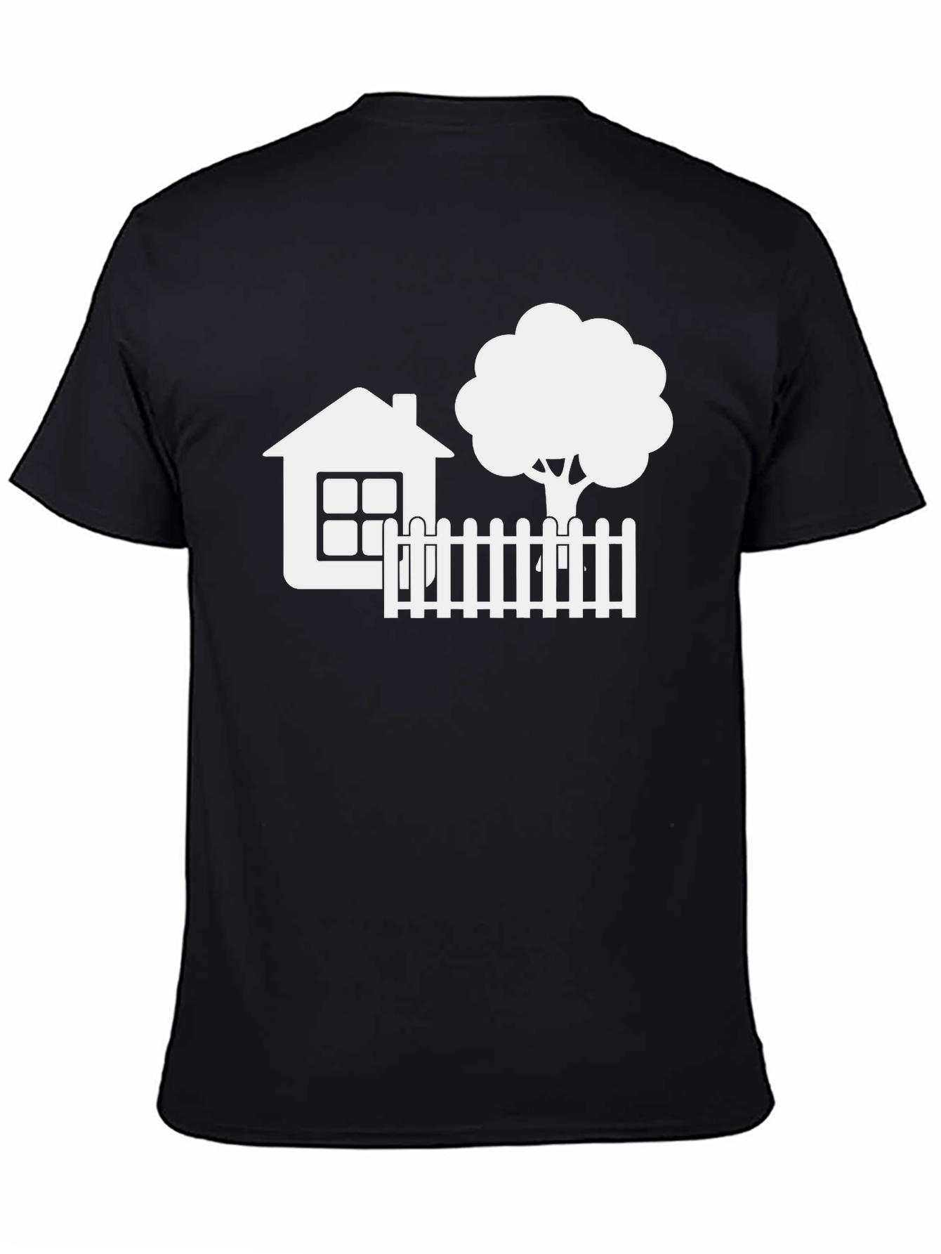 House & Tree Graphic Tee - Black Casual Shirt