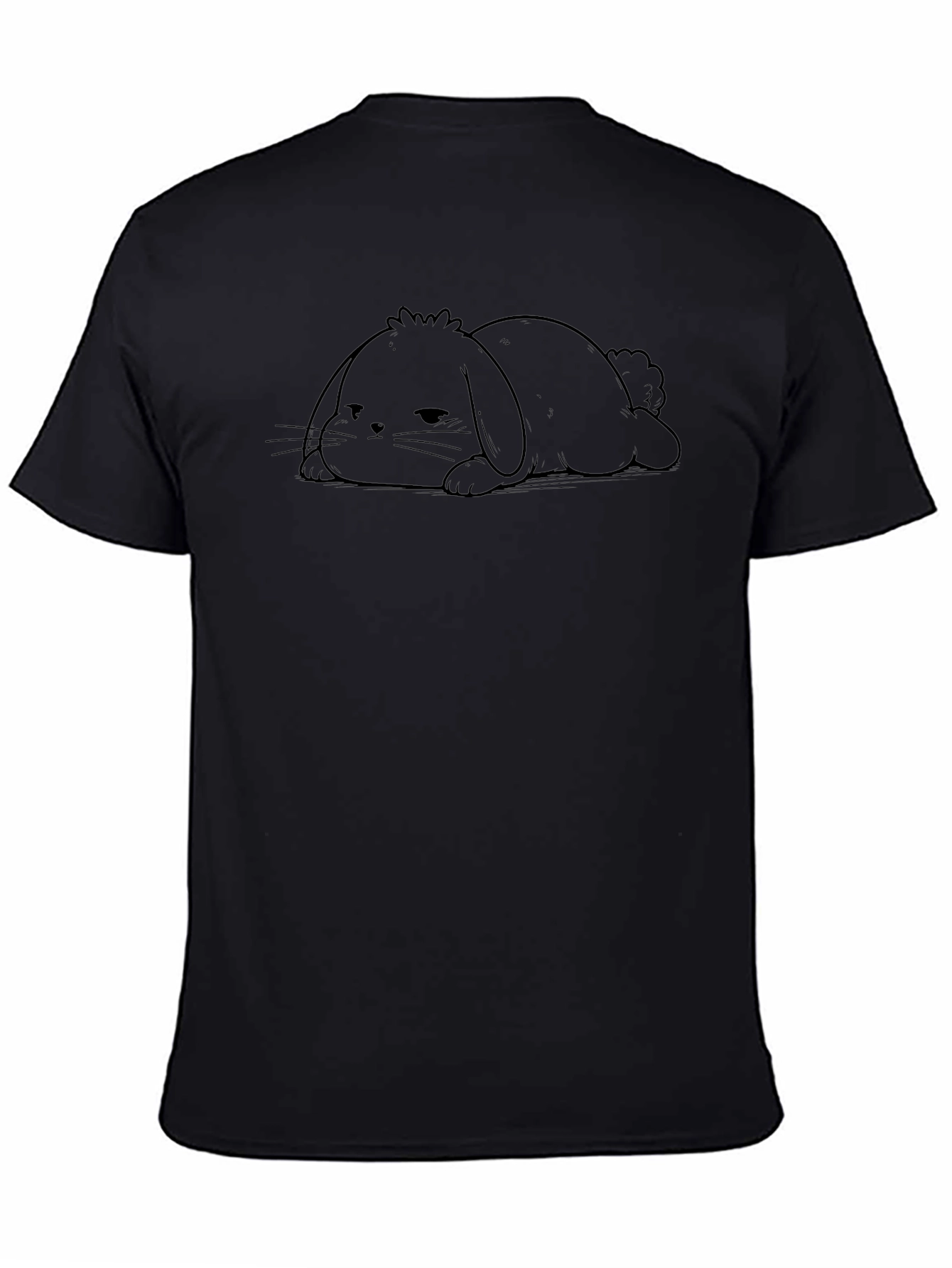 Relaxed Bunny Graphic Tee - Soft Cotton Blend
