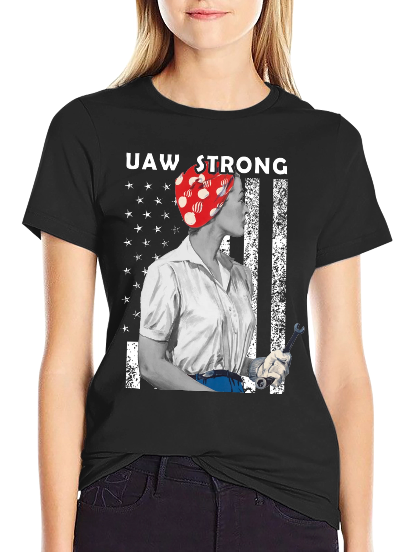 UAW Strong Rosie the Riveter T-Shirt