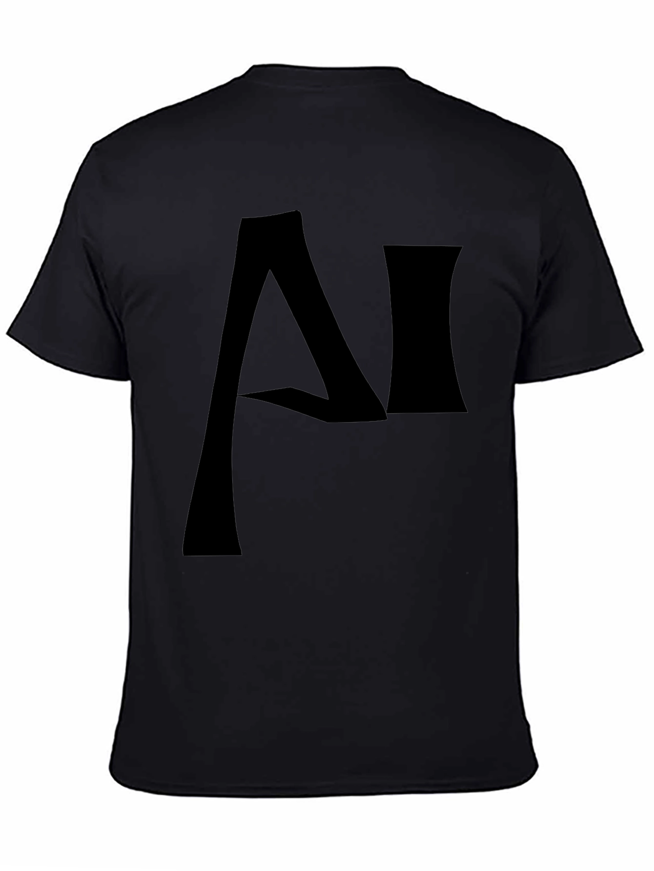 AI Logo T-Shirt - Modern Black Graphic Tee