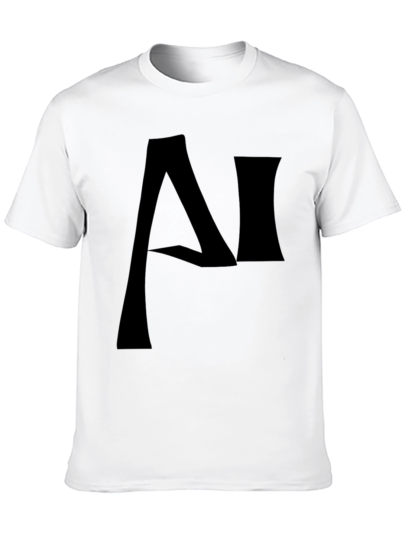 AI Logo T-Shirt - Modern Black Graphic Tee