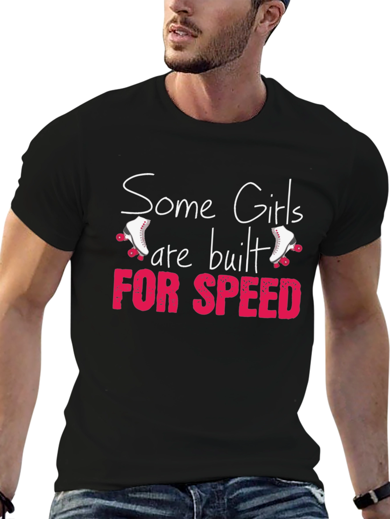 Girls Built for Speed Roller Skate Graphic T-Shirt