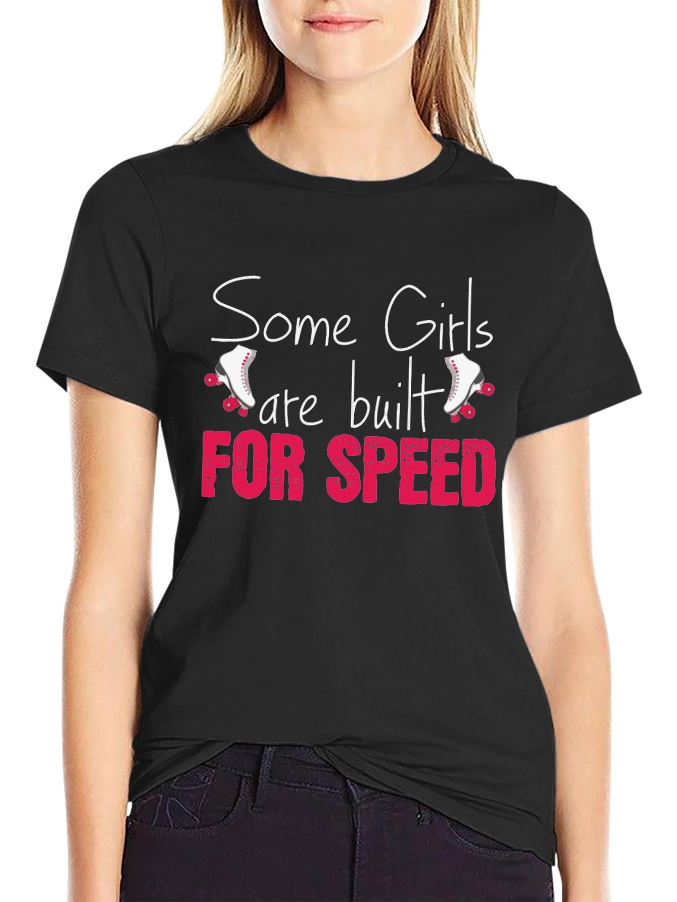 Girls Built for Speed Roller Skate Graphic T-Shirt