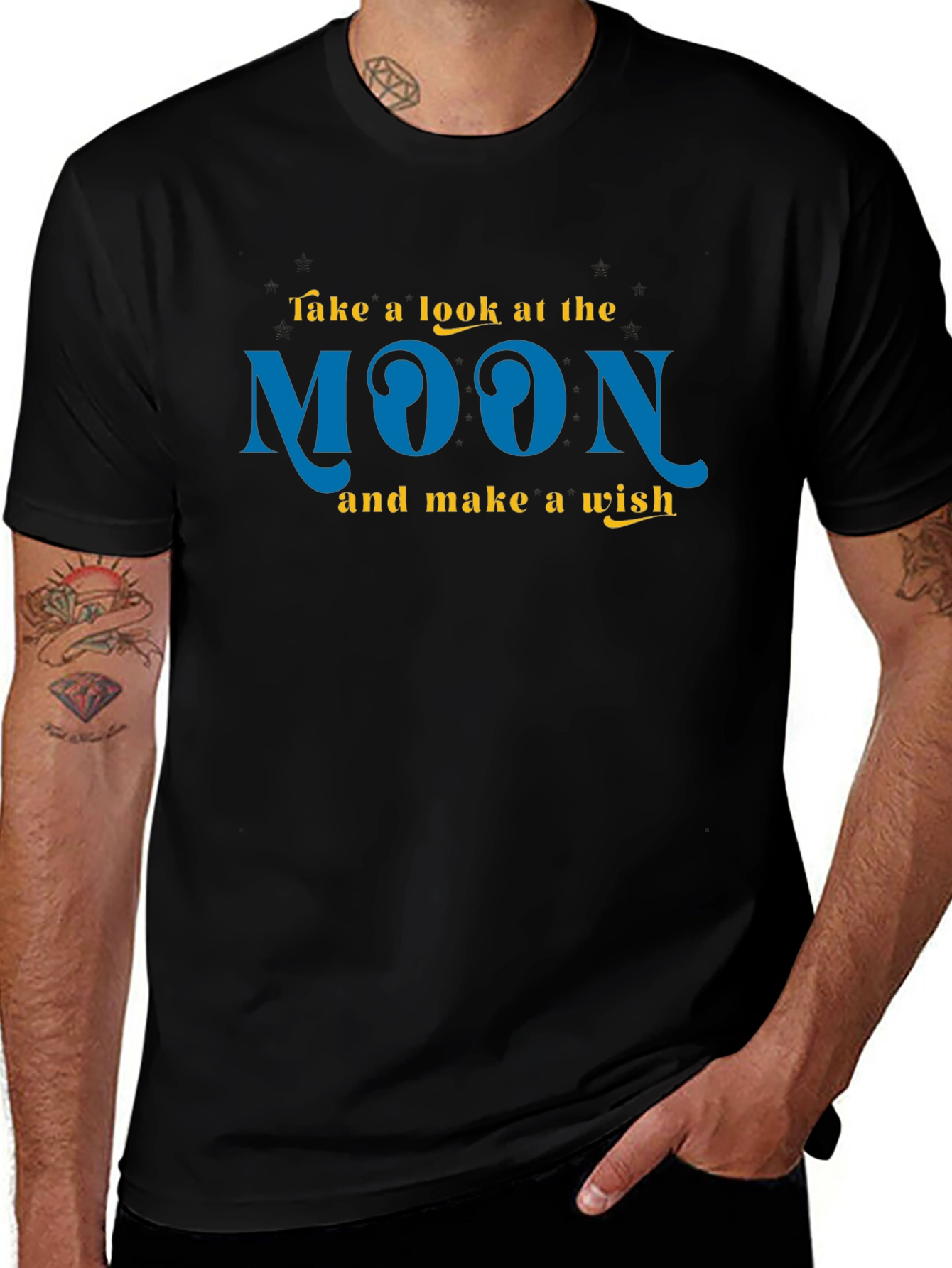 Moon Wish Graphic Tee - Black