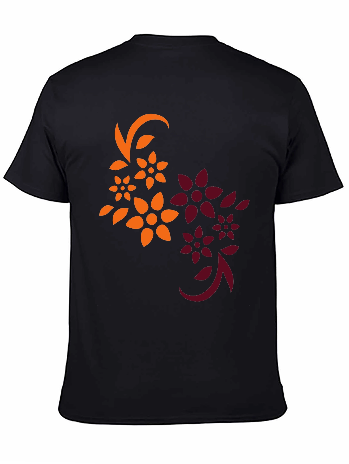 Floral Graphic Black T-Shirt