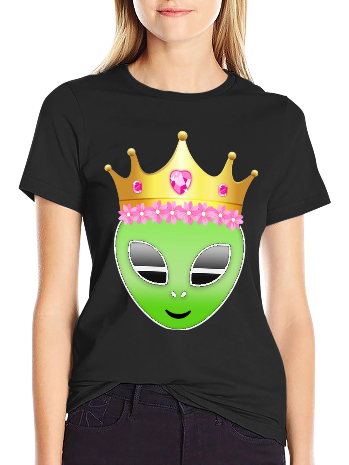 Alien Queen Graphic T-Shirt - Black Cotton Tee
