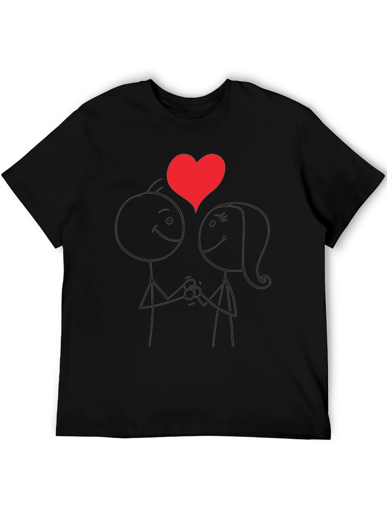 Romantic Stick Figure Couple T-Shirt