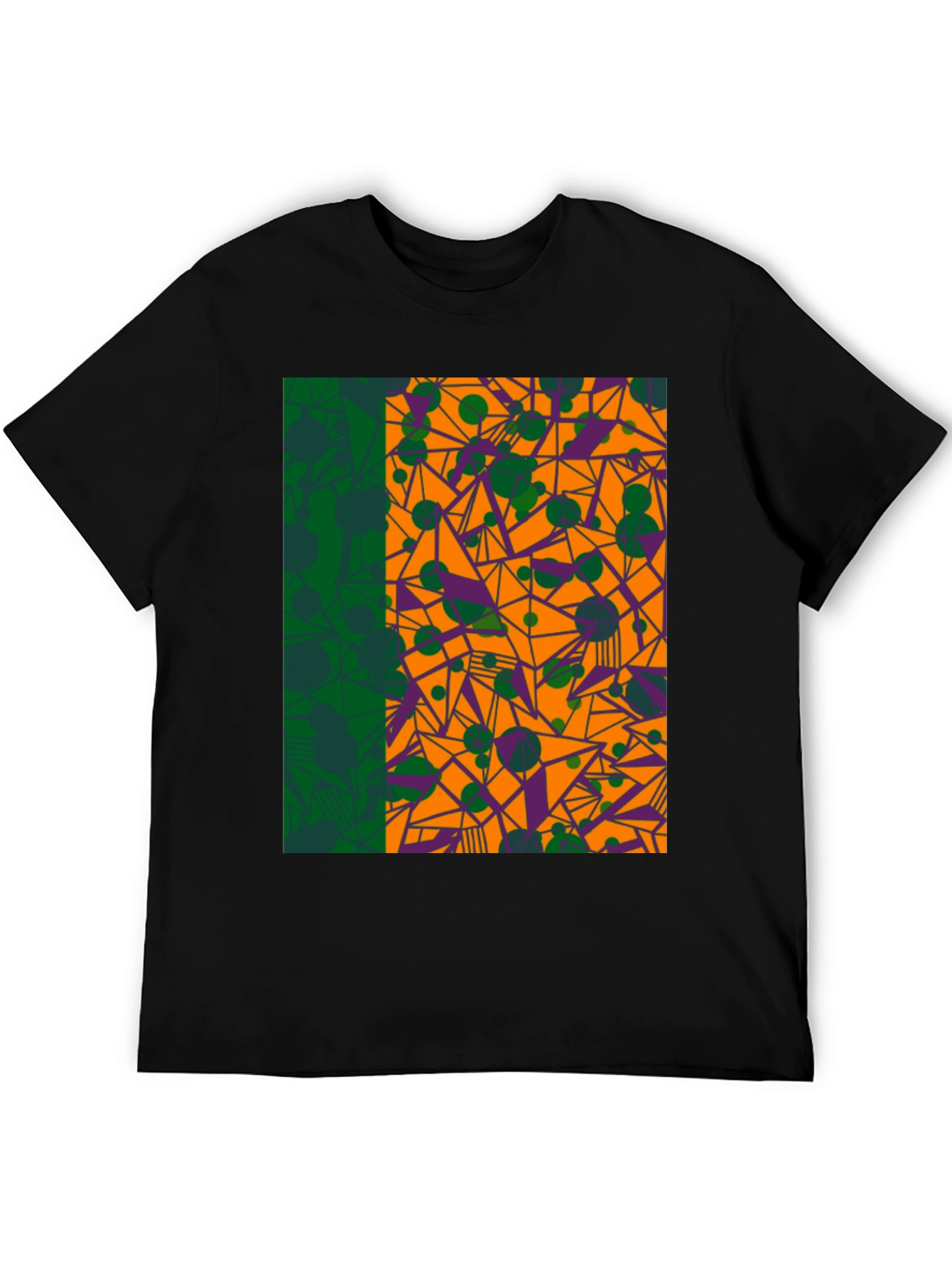 Geometric Patterned Graphic Tee