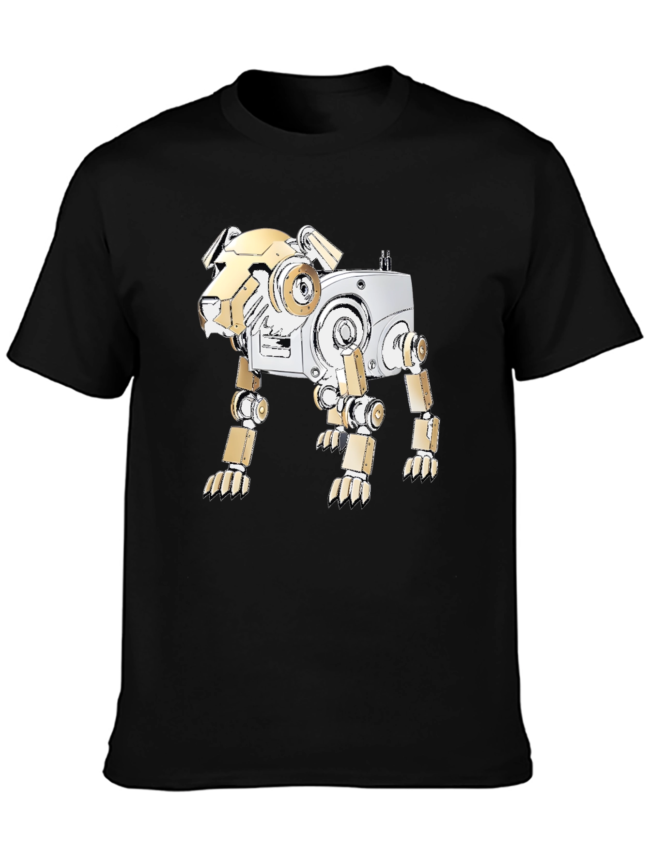 Robot Dog Graphic Tee - Stylish Sci-Fi Shirt