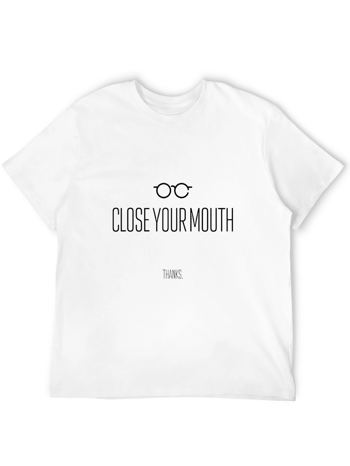 Close Your Mouth Graphic Tee - Mens Black T-Shirt