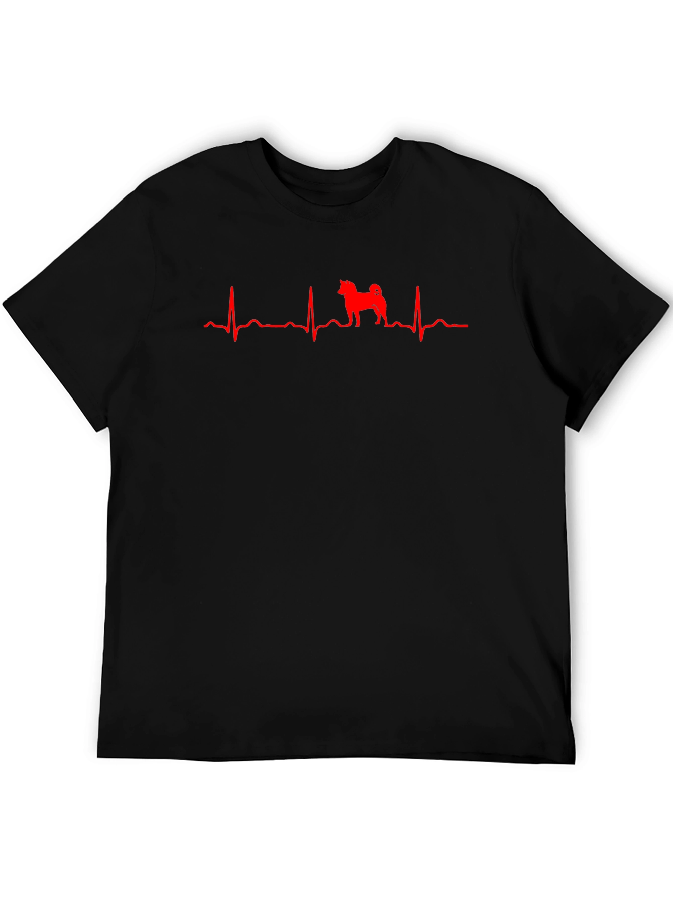 Dog Heartbeat T-Shirt - Shiba Inu Design