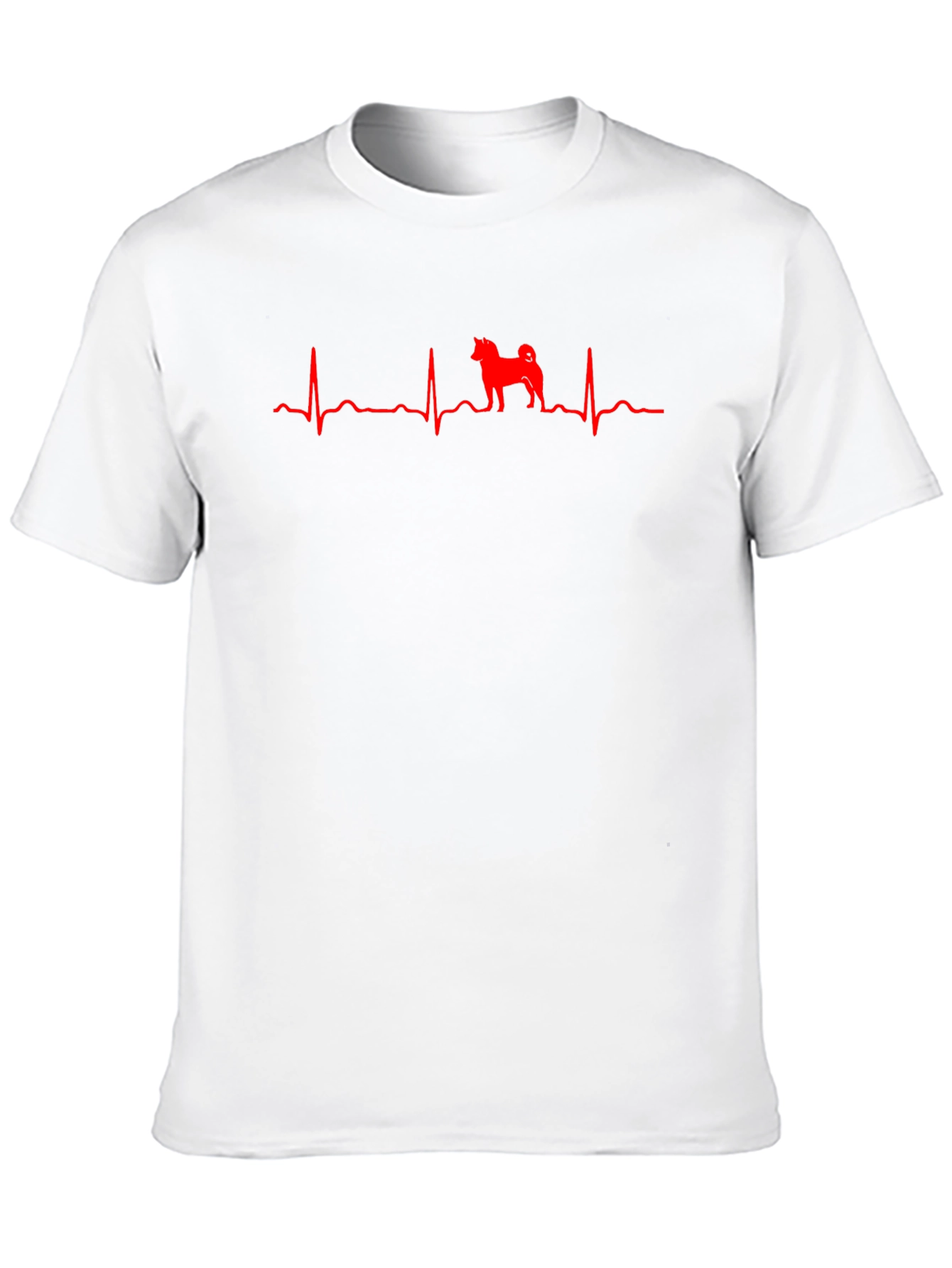 Dog Heartbeat T-Shirt - Shiba Inu Design