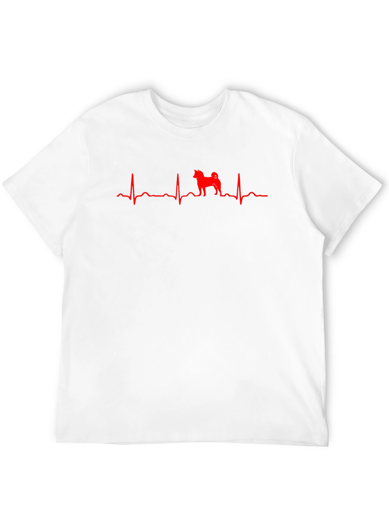 Dog Heartbeat T-Shirt - Shiba Inu Design