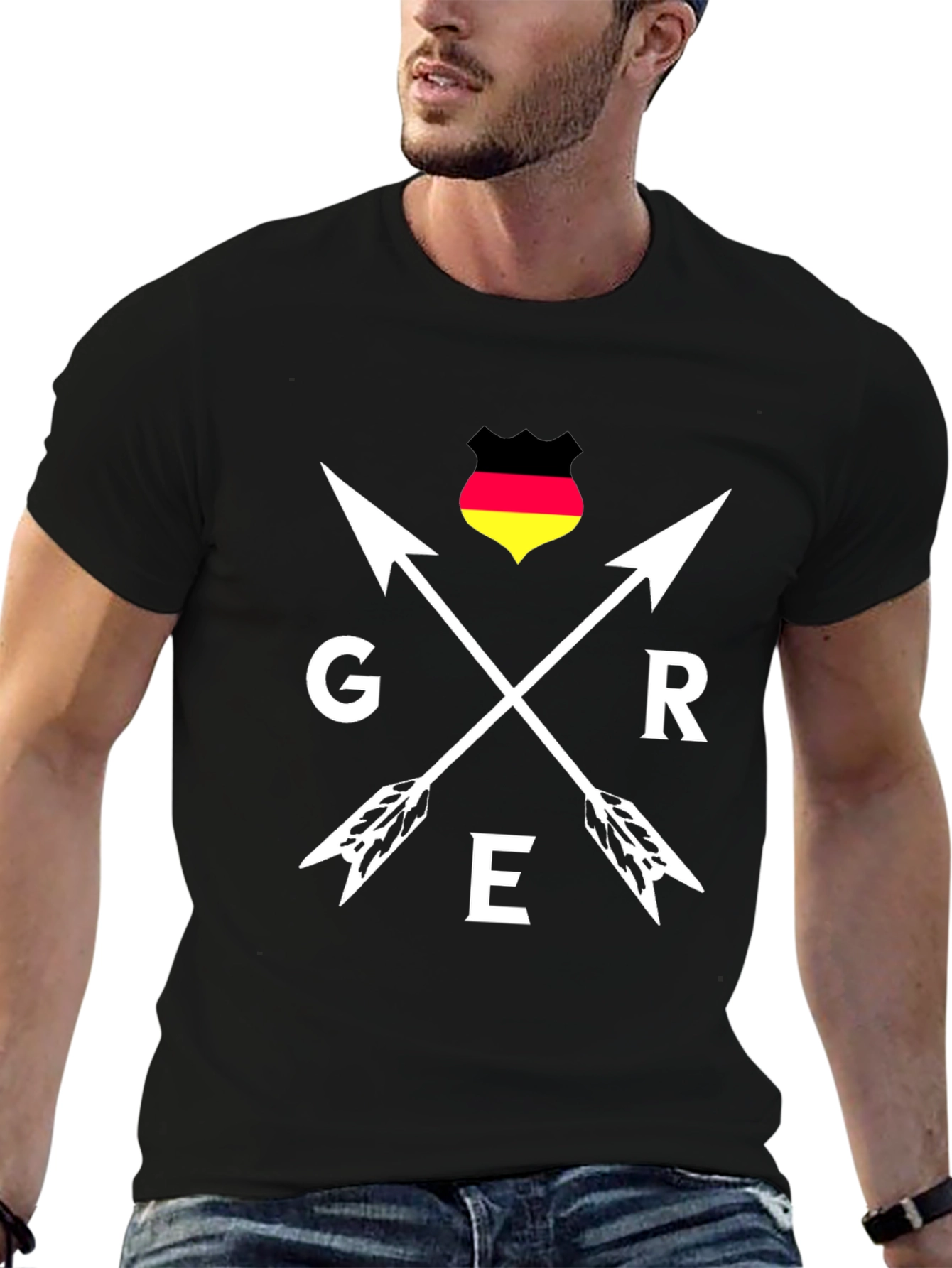 Germany Pride Arrows T-Shirt - Black