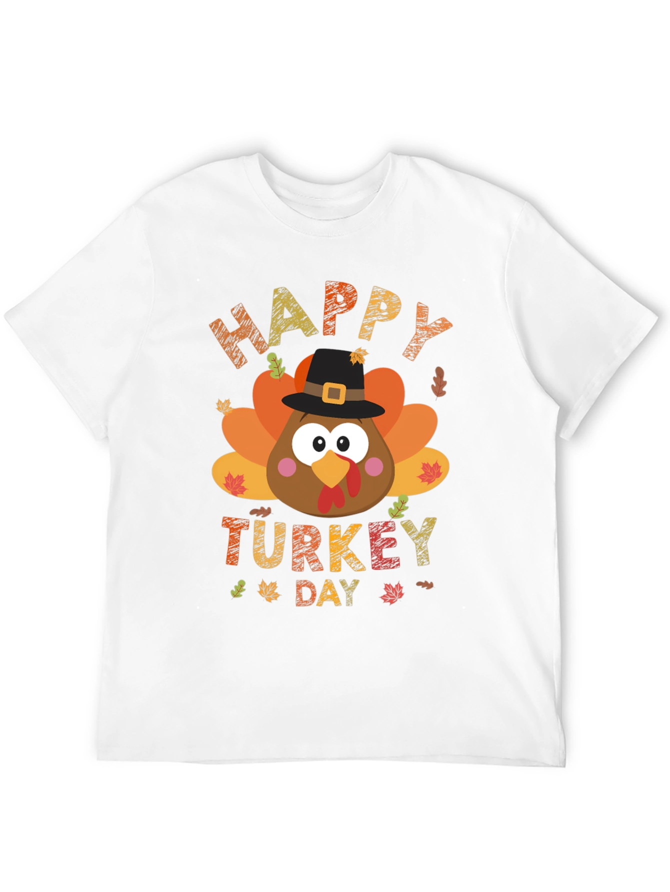 Happy Turkey Day Graphic Tee - Black