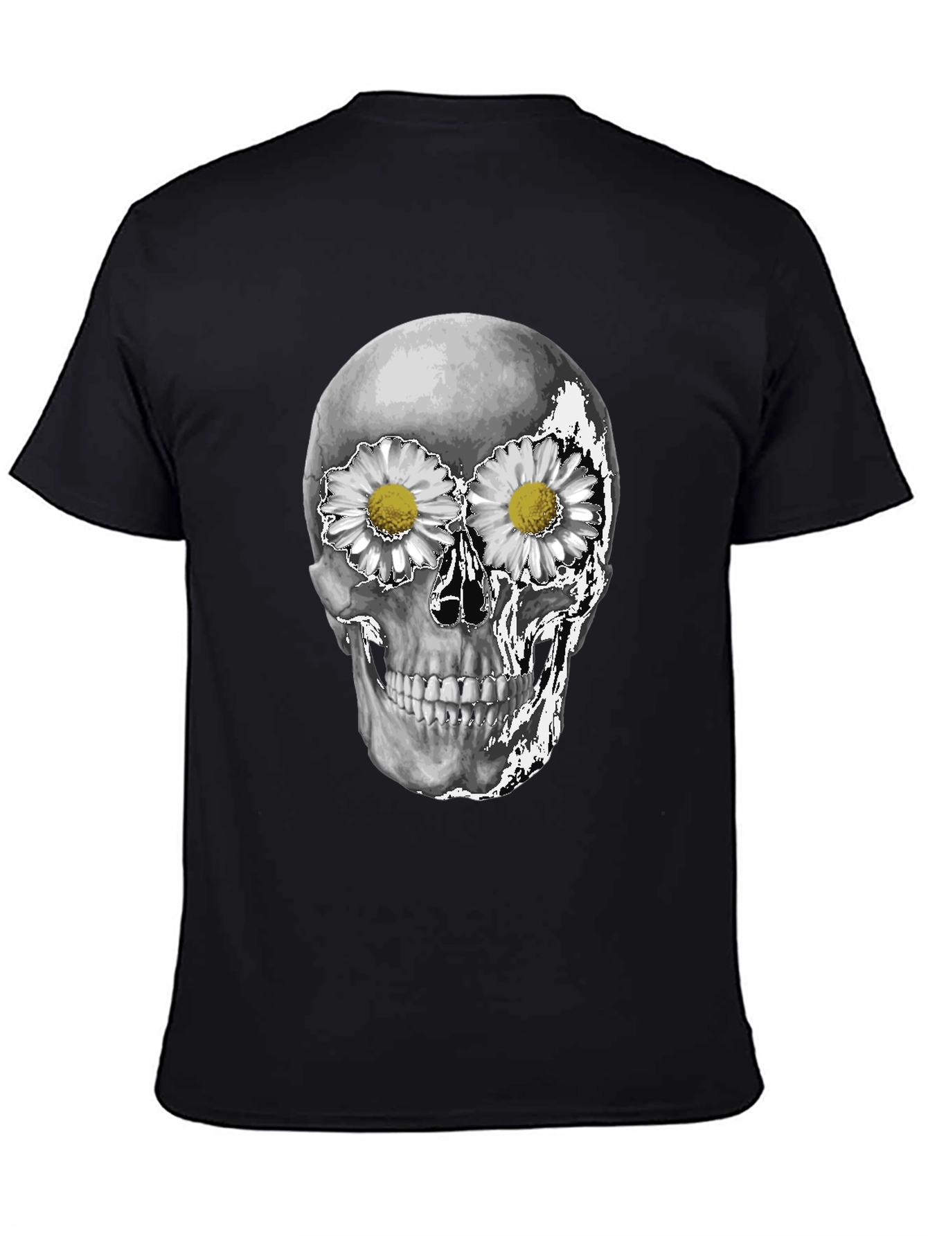 Skull & Daisy T-Shirt - Unique Graphic Tee