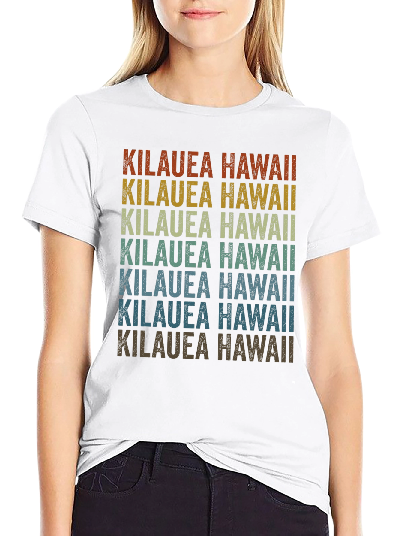Kilauea Hawaii Retro Graphic T-Shirt