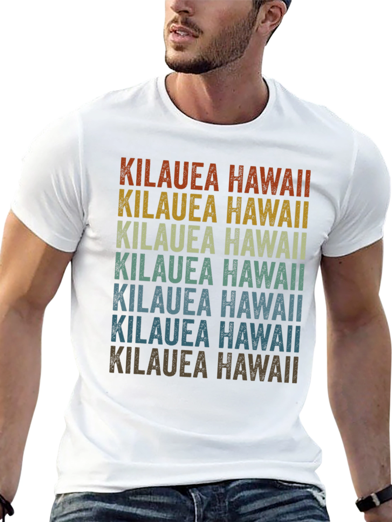 Kilauea Hawaii Retro Graphic T-Shirt