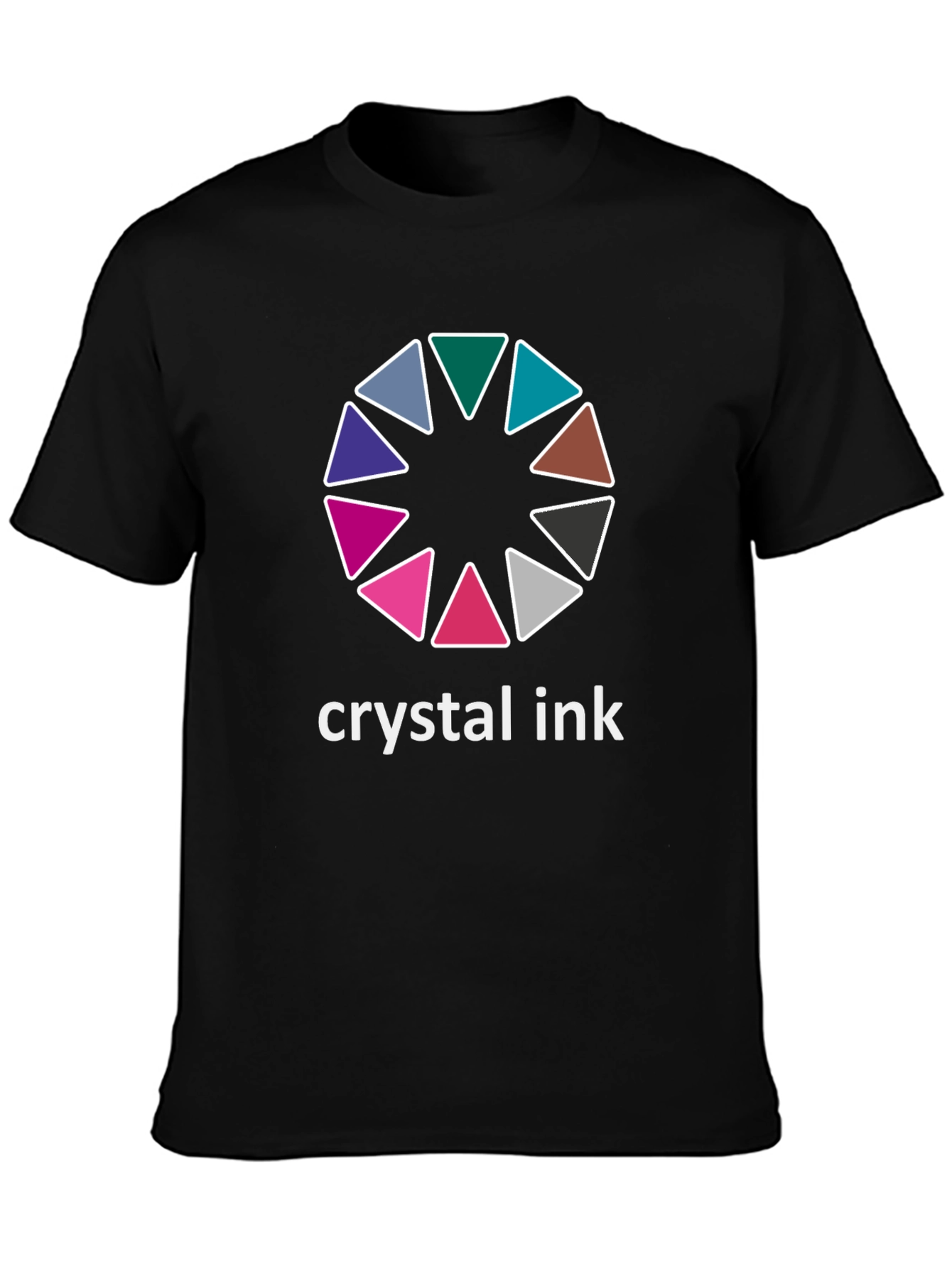 Crystal Ink Graphic Tee - Stylish Black Cotton T-Shirt