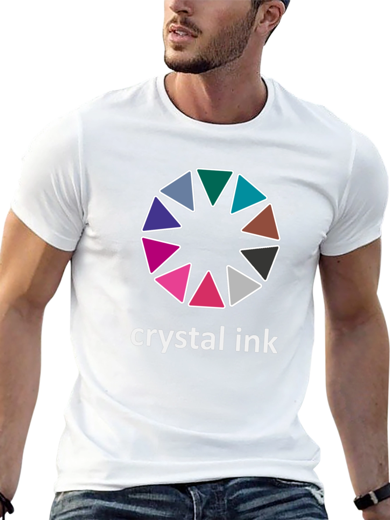 Crystal Ink Graphic Tee - Stylish Black Cotton T-Shirt