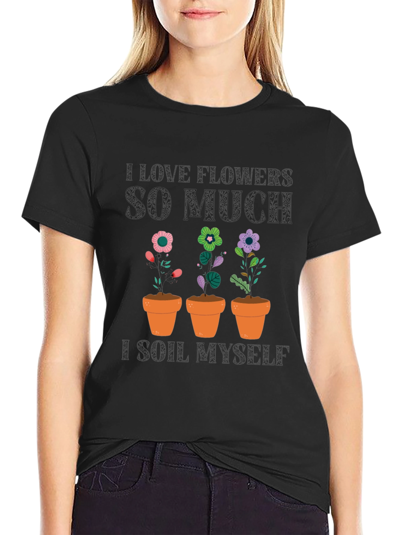 Floral Potted Plant Graphic Tee