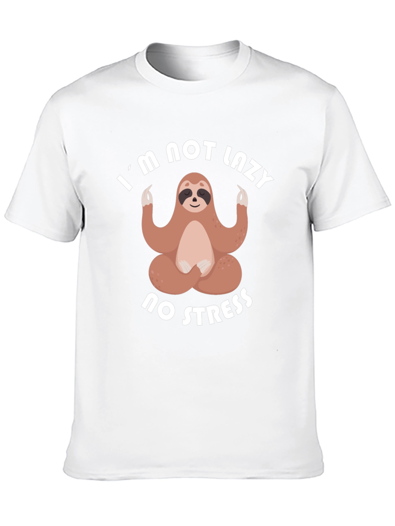 Lazy Sloth Meditation T-Shirt - No Stress