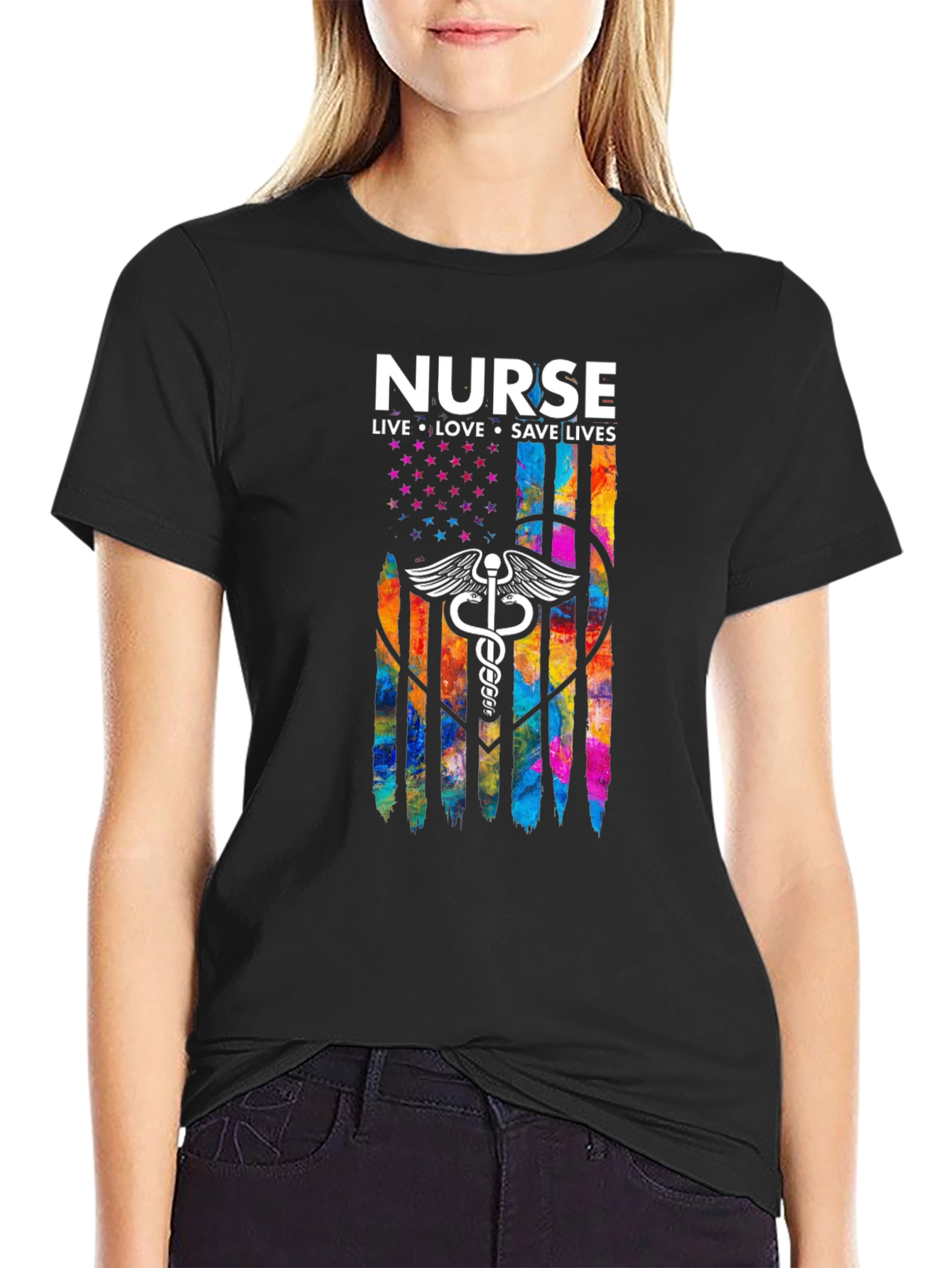 Nurse Live Love Save Lives Graphic Tee