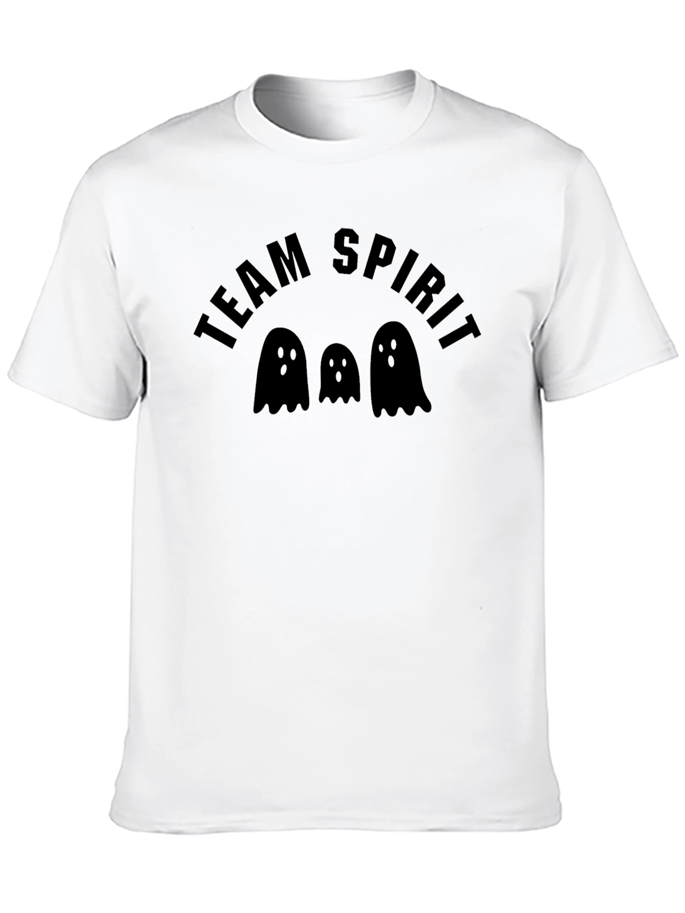 Team Spirit Ghost Tee - Black Halloween T-Shirt