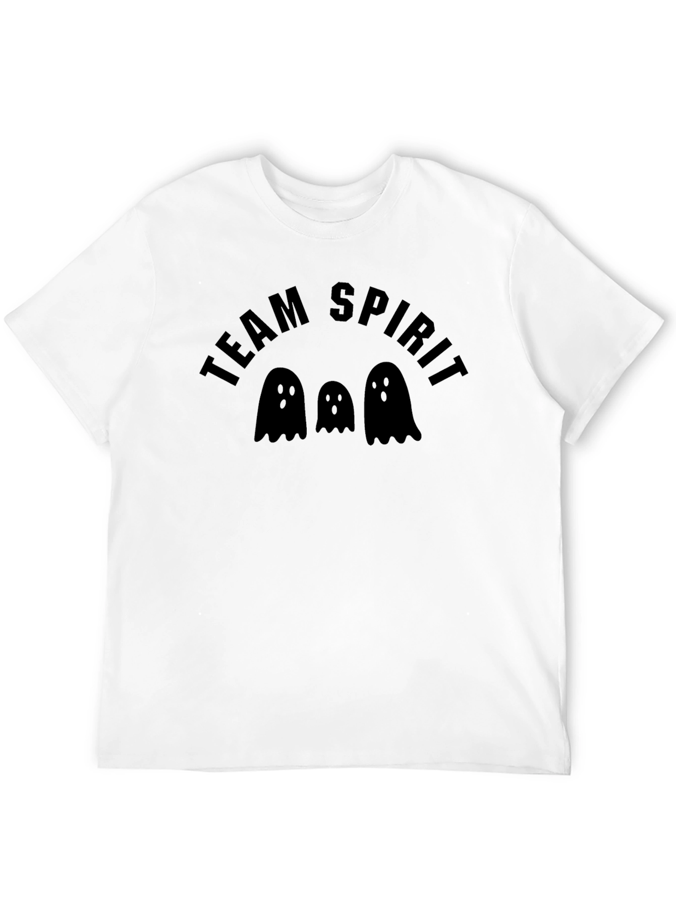 Team Spirit Ghost Tee - Black Halloween T-Shirt