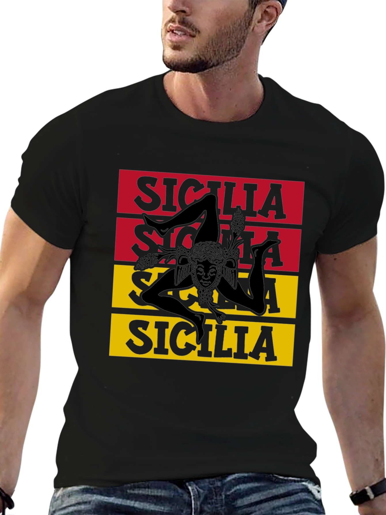 Sicilia Trinacria T-Shirt - Unique Sicilian Pride Tee