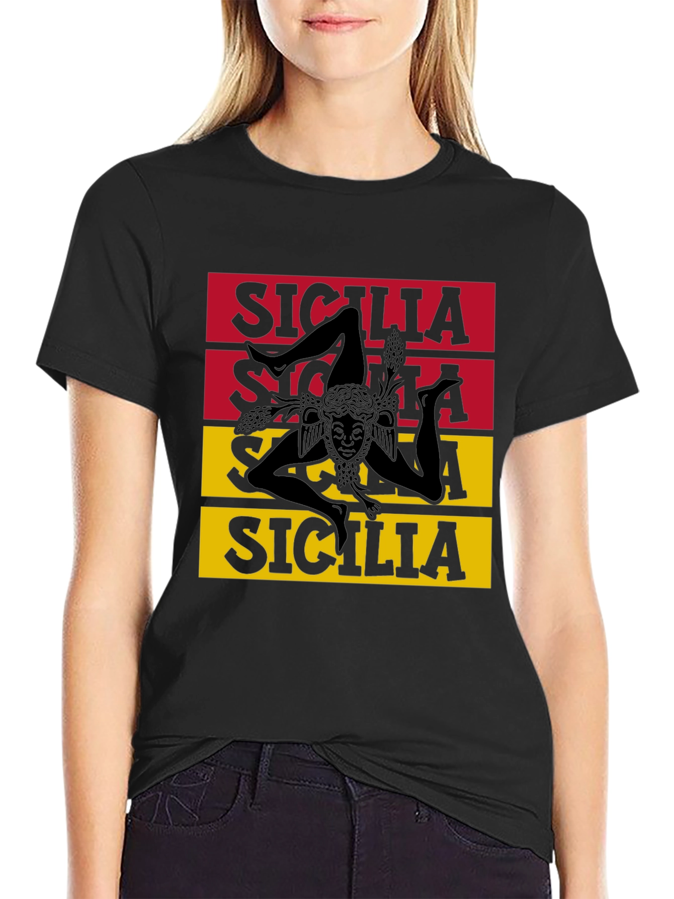 Sicilia Trinacria T-Shirt - Unique Sicilian Pride Tee