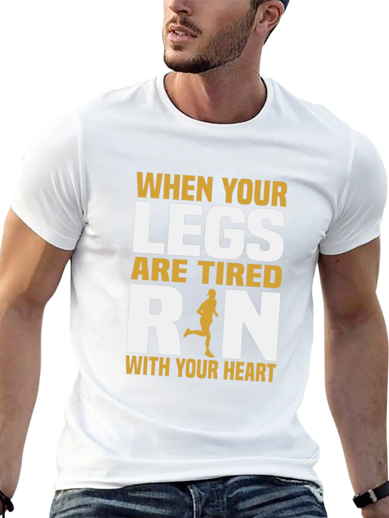 Run With Your Heart Motivational T-Shirt