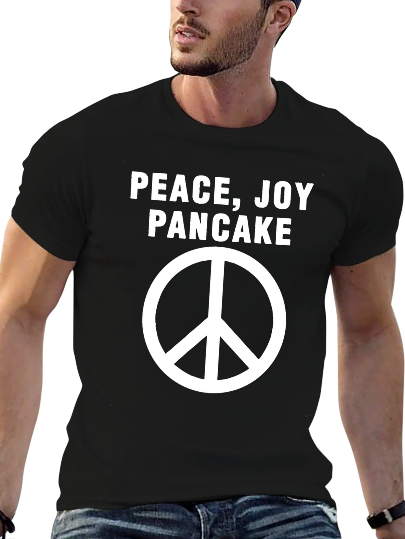 Peace Joy Pancake Graphic Tee - Soft Cotton Blend