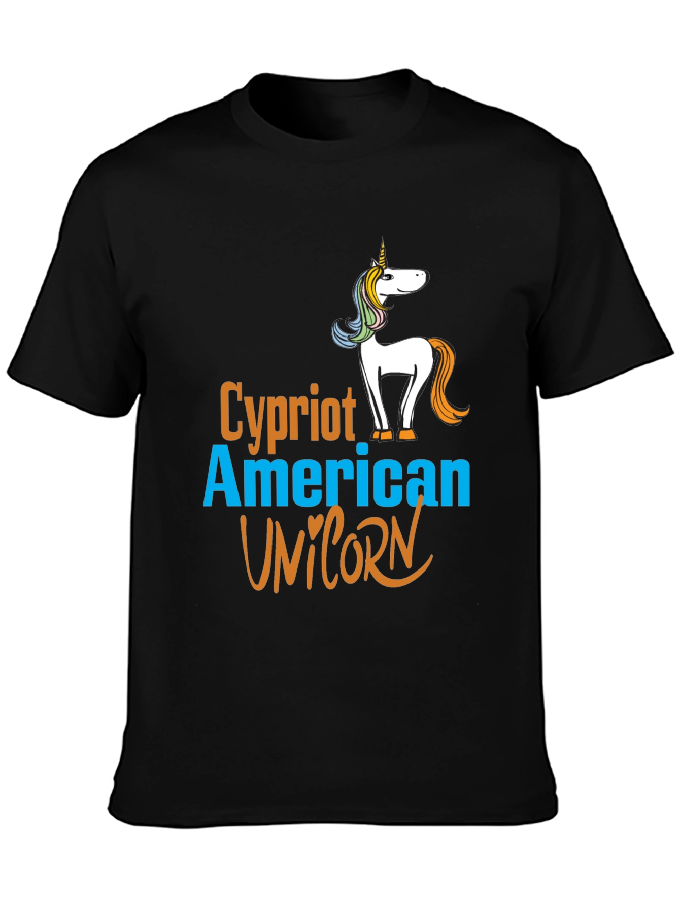 Cypriot American Unicorn Graphic T-Shirt