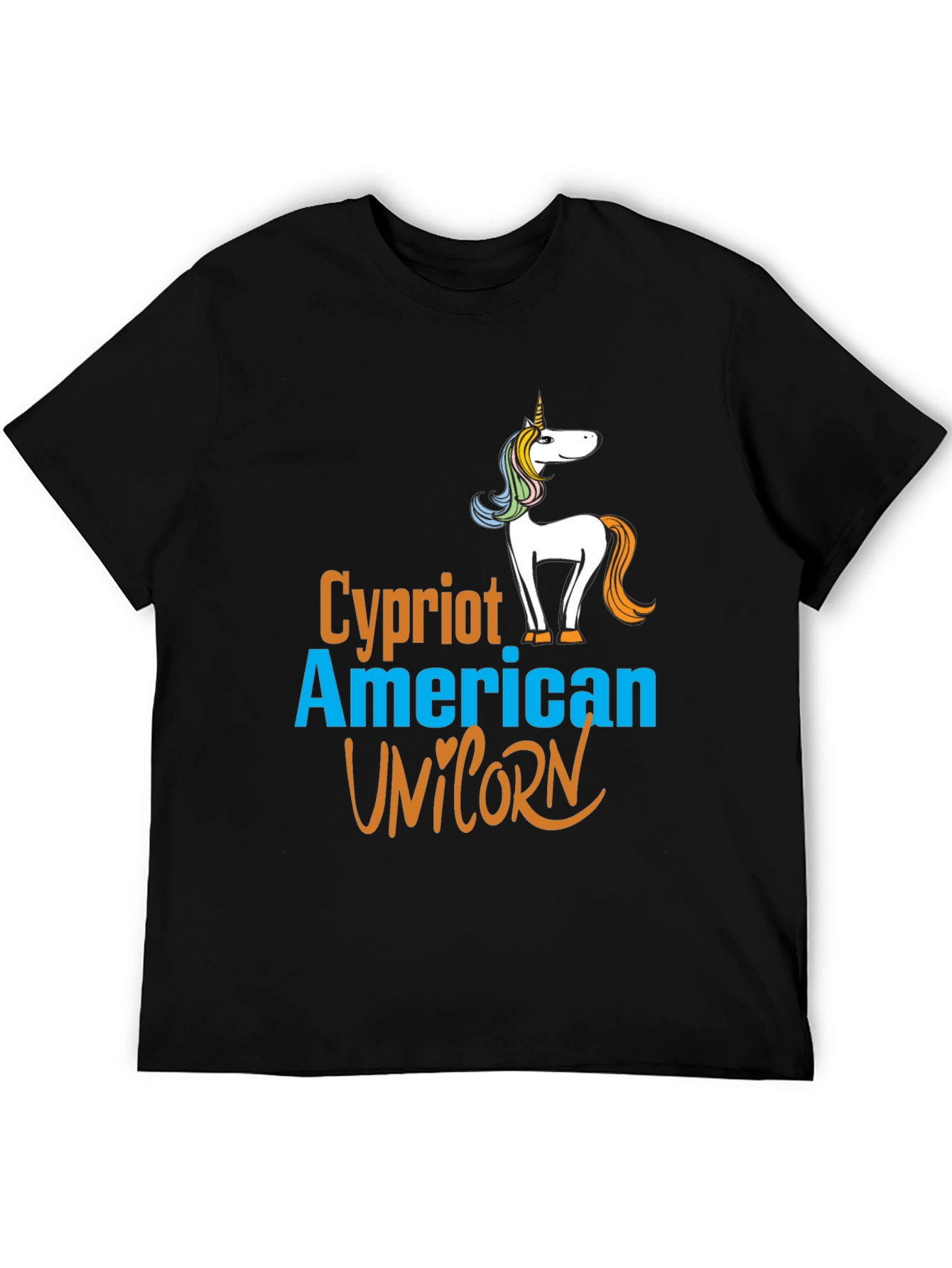 Cypriot American Unicorn Graphic T-Shirt