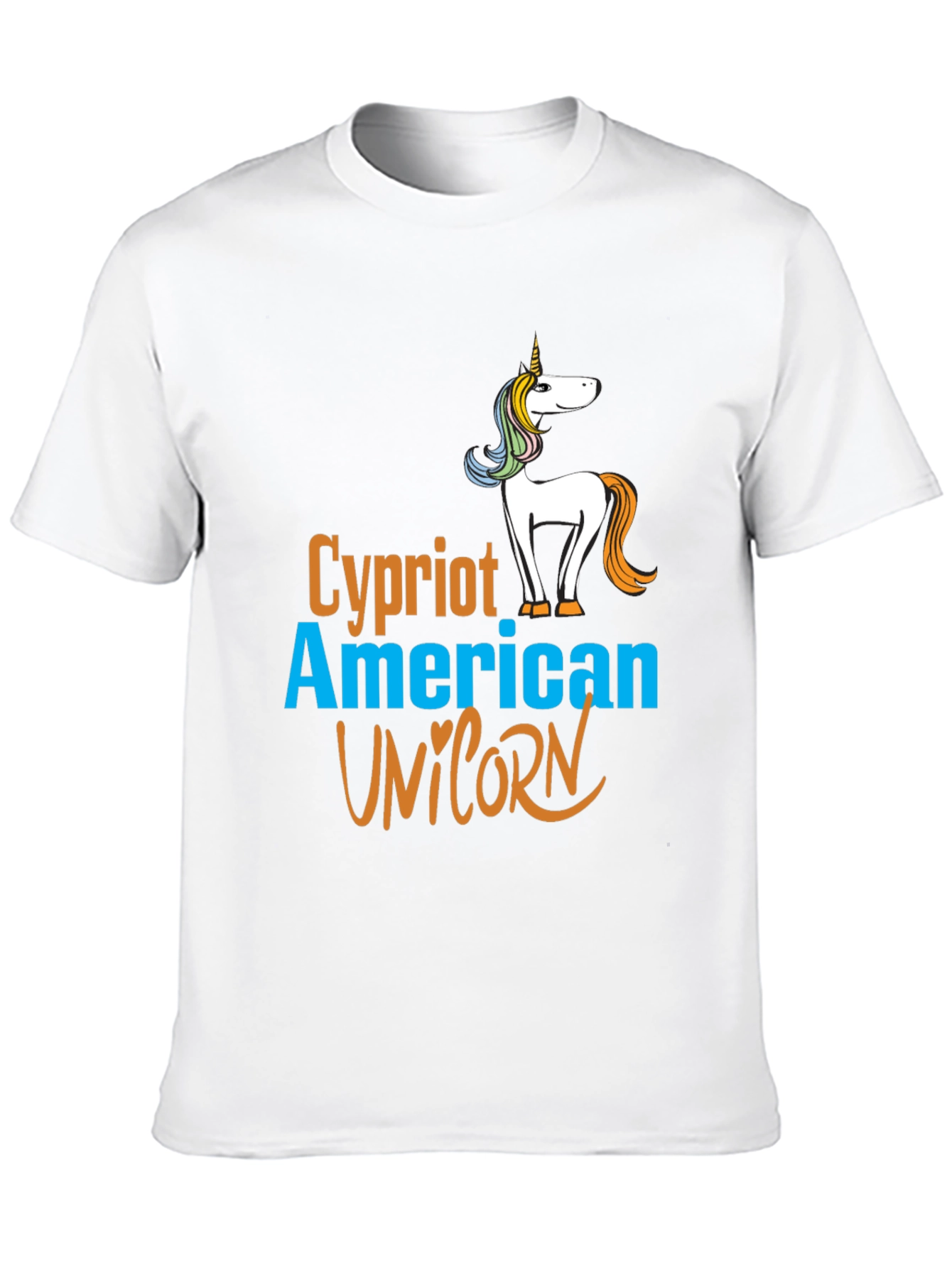 Cypriot American Unicorn Graphic T-Shirt