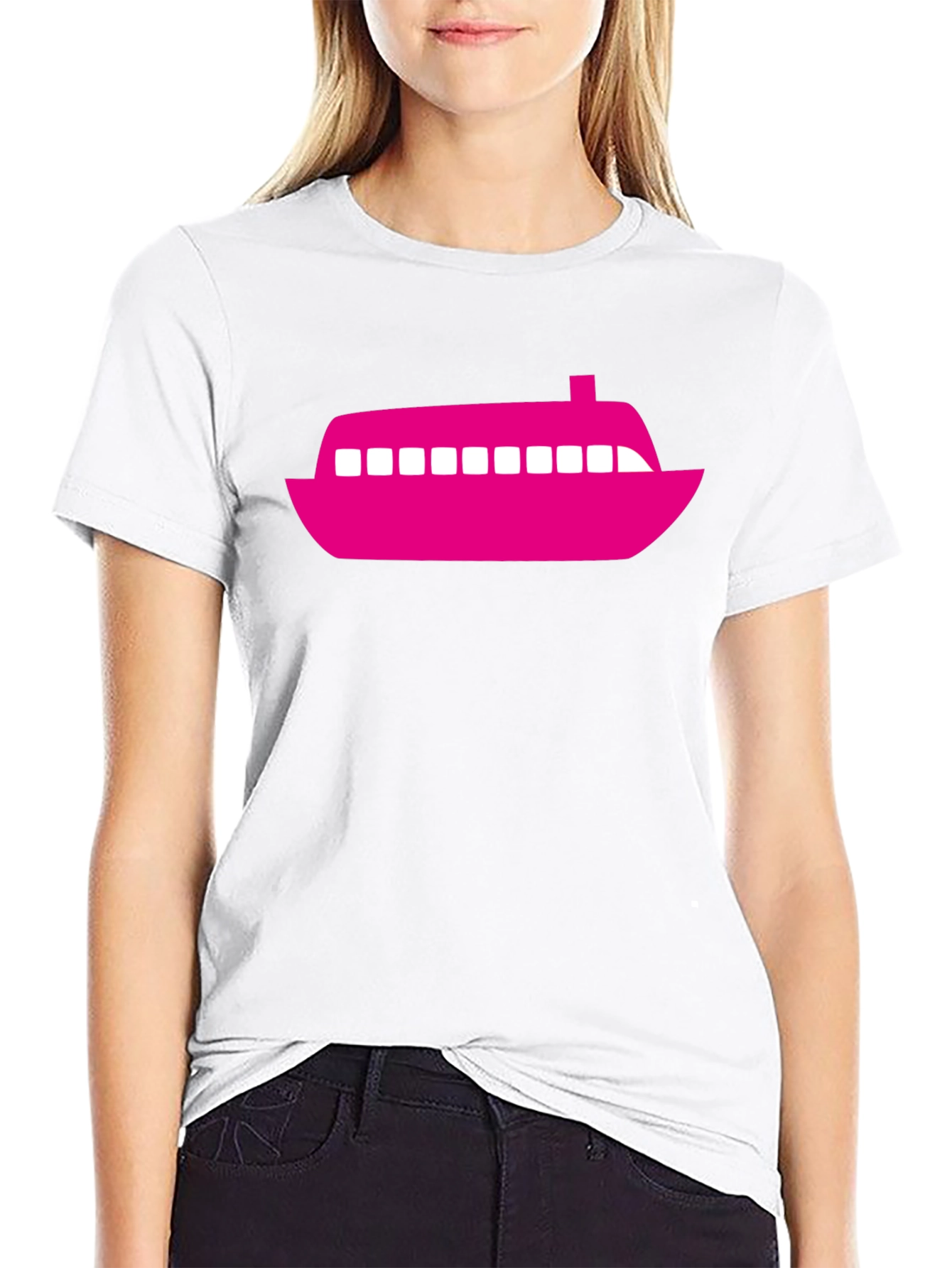 Boat Graphic Black T-Shirt