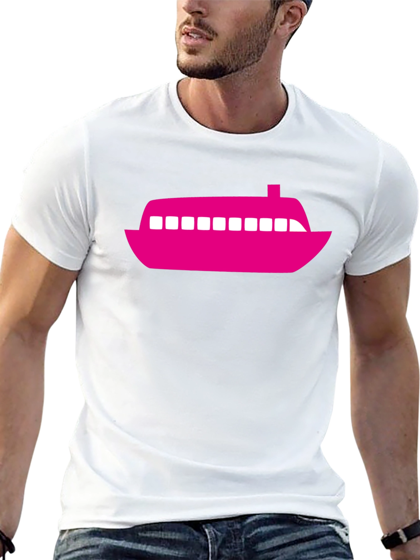 Boat Graphic Black T-Shirt