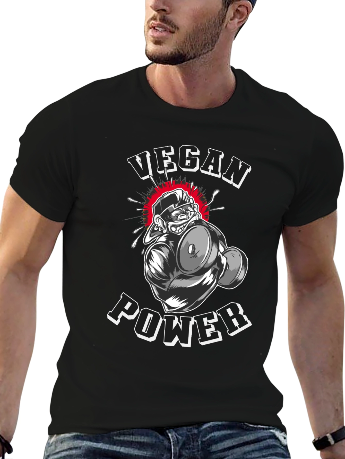 Vegan Power T-Shirt - Gorilla Gym Design